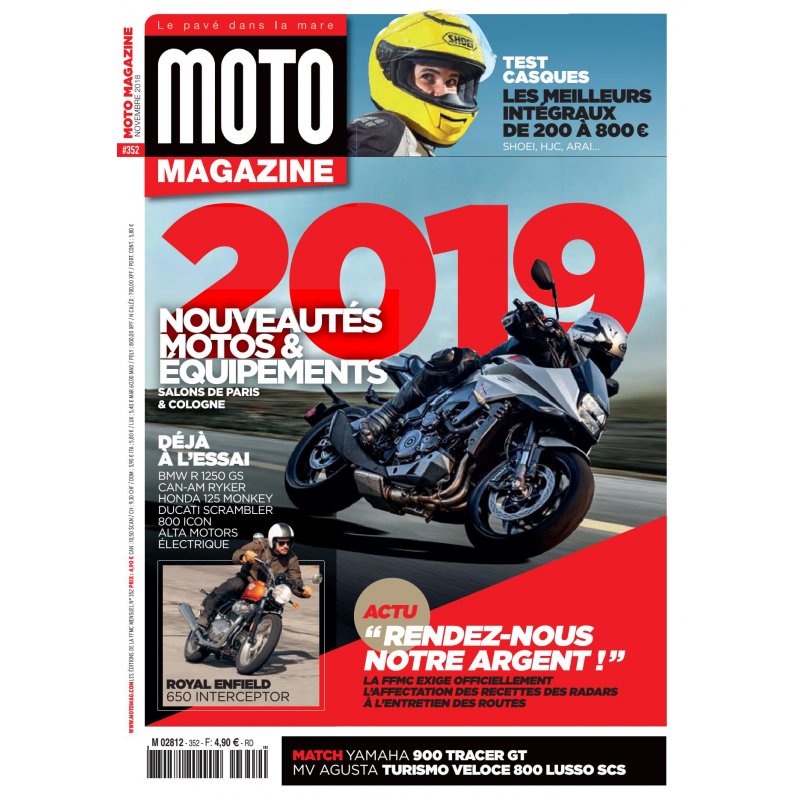 moto magazine numero 352 novembre 2018